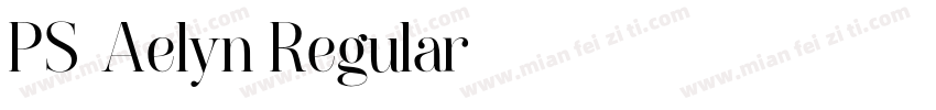 PS-Aelyn Regular字体转换